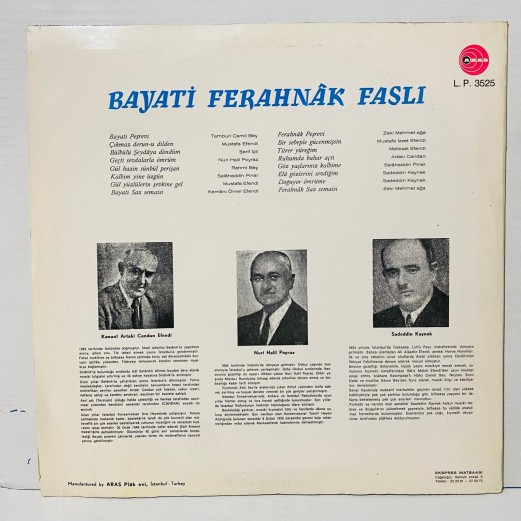 kemal gürses - bayati ferahnak faslı lp 