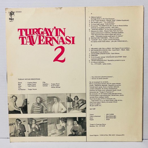 TURGAY NOYAN ORKESTRASI - TURGAYIN TAVERNASI 2 LP 