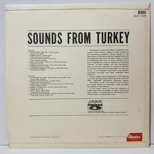 türkiyeden sesler lp ( 1963 ingiltere baskı )