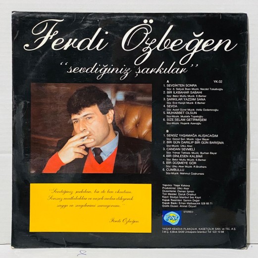 ferdi özbeğen - sevdiğiniz şarkılar lp