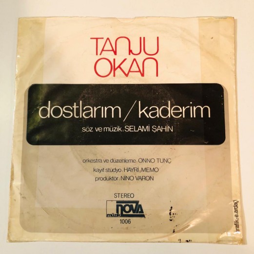 TANJU OKAN - KADERİM - DOSTLARIM 45 LİK PLAK 